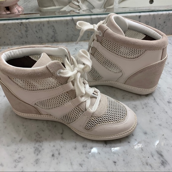 Michael Kors cream wedge sneakers - Picture 4 of 6
